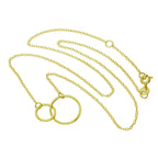 Gold Plated Sterling Silver Karma Circles 17 Inch Necklace
