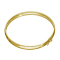 Gold Plated Sterling Silver 65mm Adult Hinged Bangle