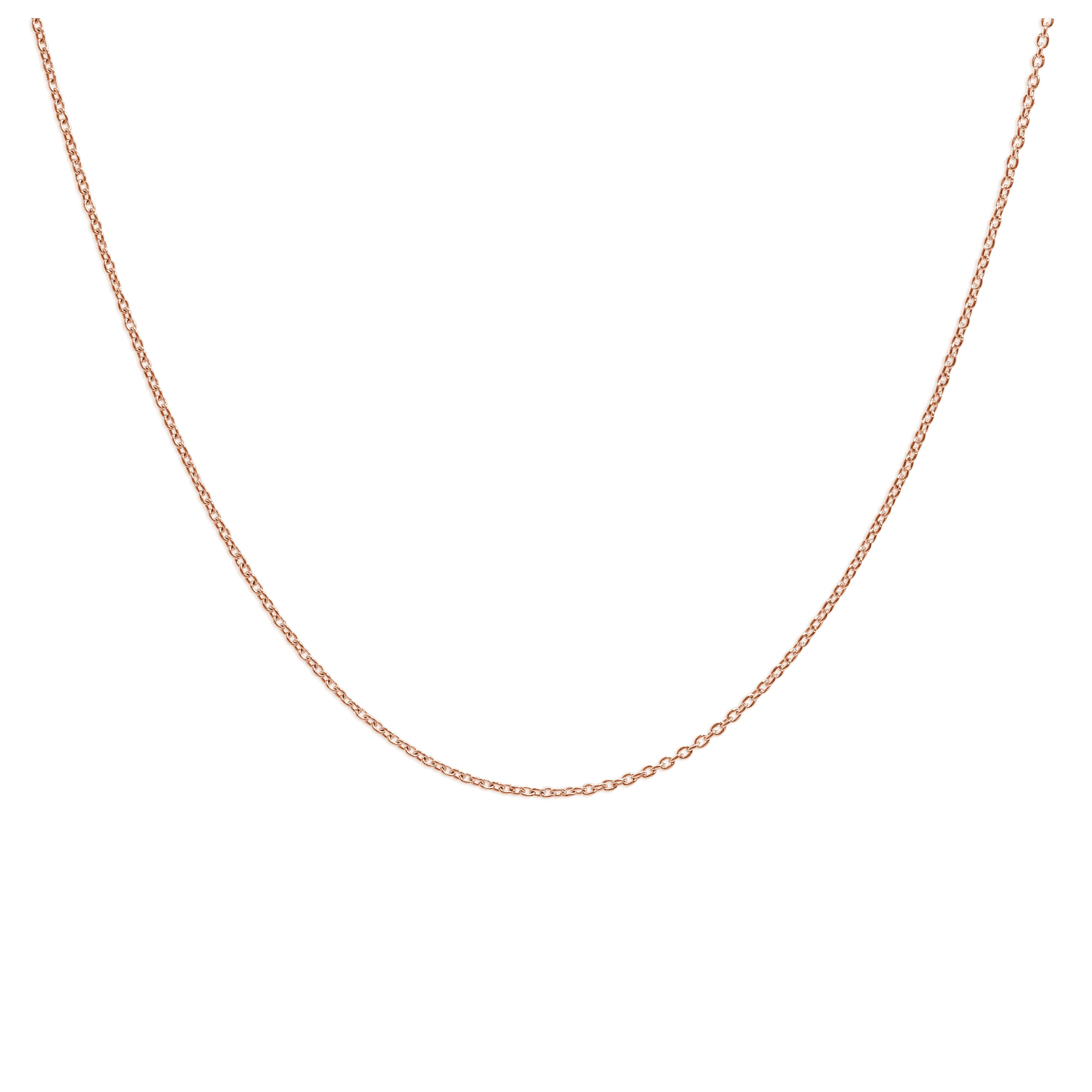 Rose Gold Plated Sterling Silver Adjustable Slider Necklace