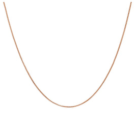 Rose Gold Plated Sterling Silver Adjustable Slider Box Chain