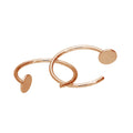 Rose Gold Plated Sterling Silver Round Pull Through Earrings