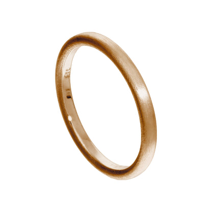 Small Rose Gold Plated Sterling Silver Matt Stacking Ring