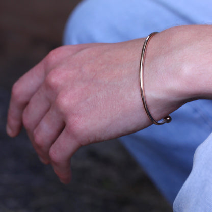 Rose Gold Plated Sterling Silver Torque Mens Bangle