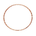 Rose Gold Plated Sterling Silver Diamond Cut Twist Bangle