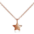 Rose Gold Plated Sterling Silver Star Necklace 18 Inches