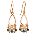 Rose Gold Plated Sterling Silver & Tiger Eye Chandelier Earrings