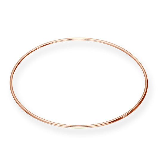 Rose Gold Plated Sterling Silver Round 68mm Bangle
