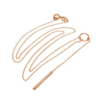 Rose Gold Plated Sterling Silver Circle & Bar Necklace 18 Inches