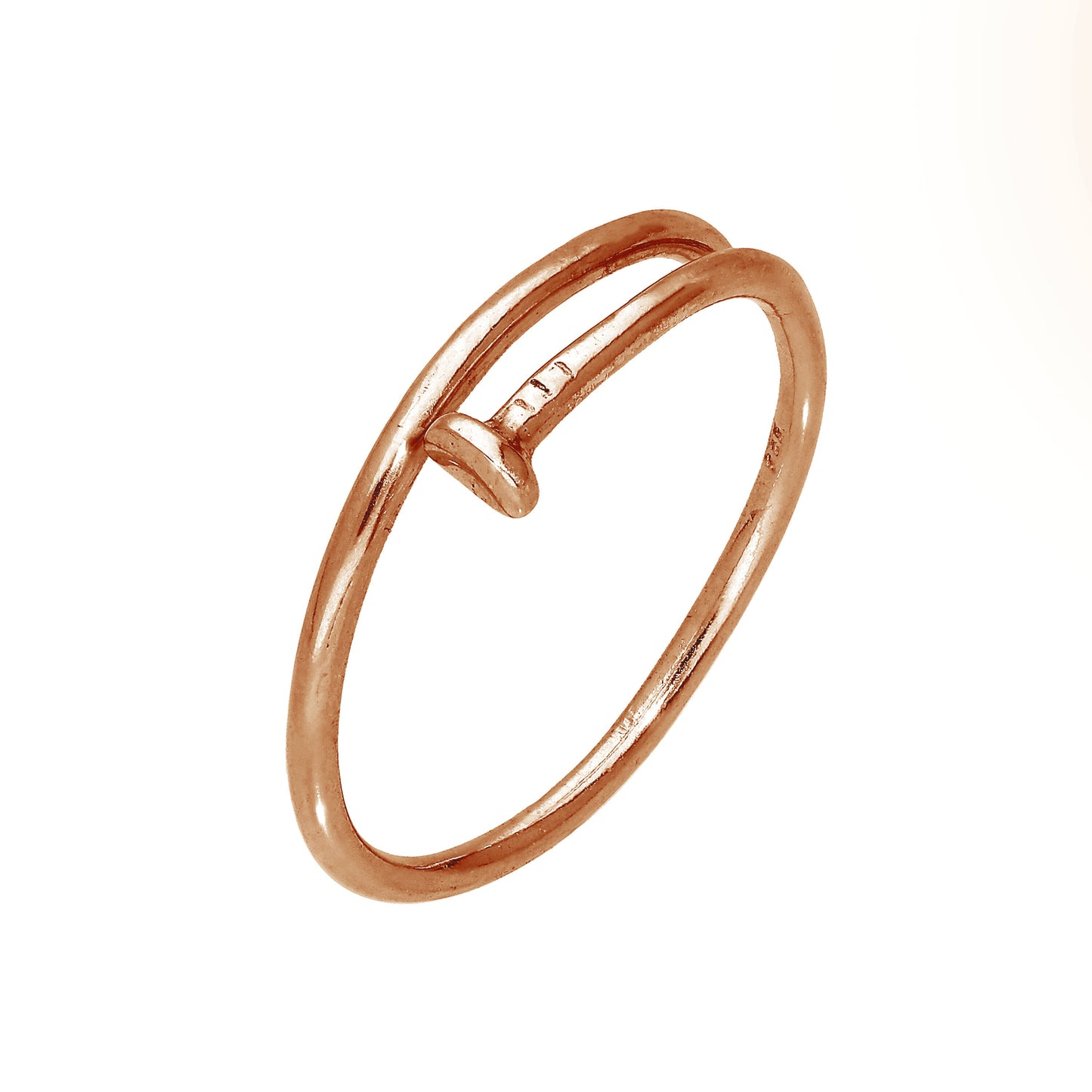 Rose Gold Plated Sterling Silver Nail Adjustable Toe Ring