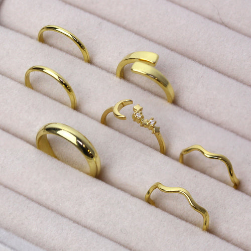 Gold Plated Sterling Silver Wavy Band Toe Ring
