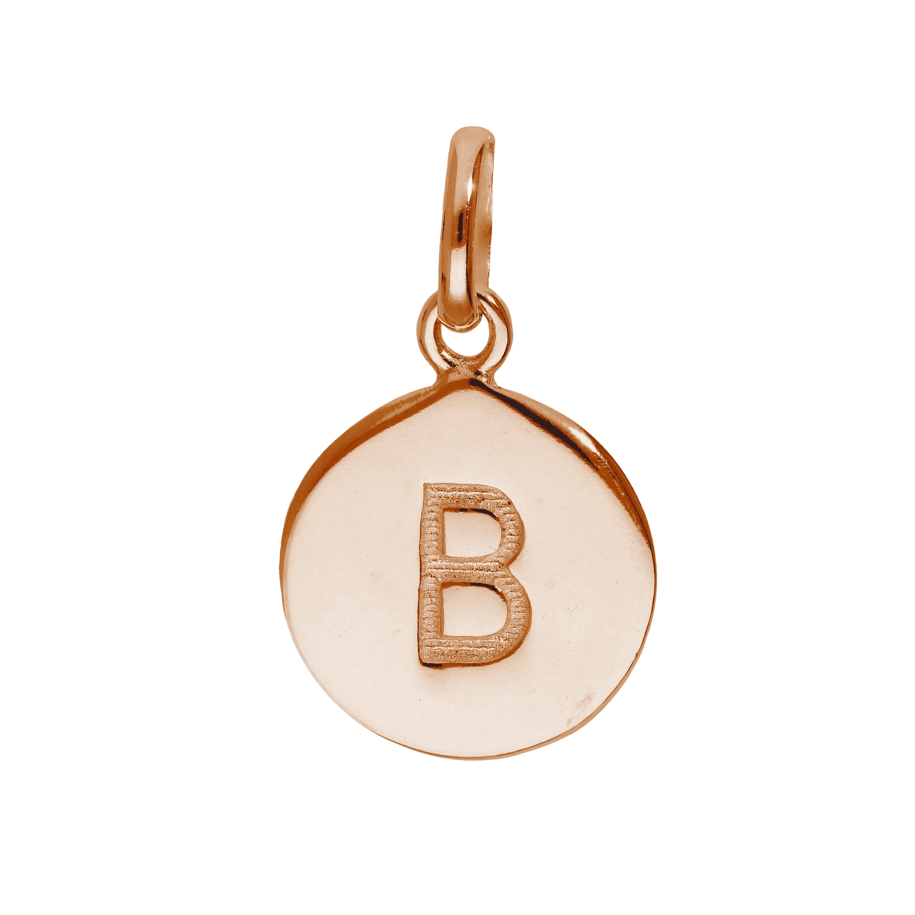 Rose Gold Plated Sterling Silver Engravable Letter A-Z Charm