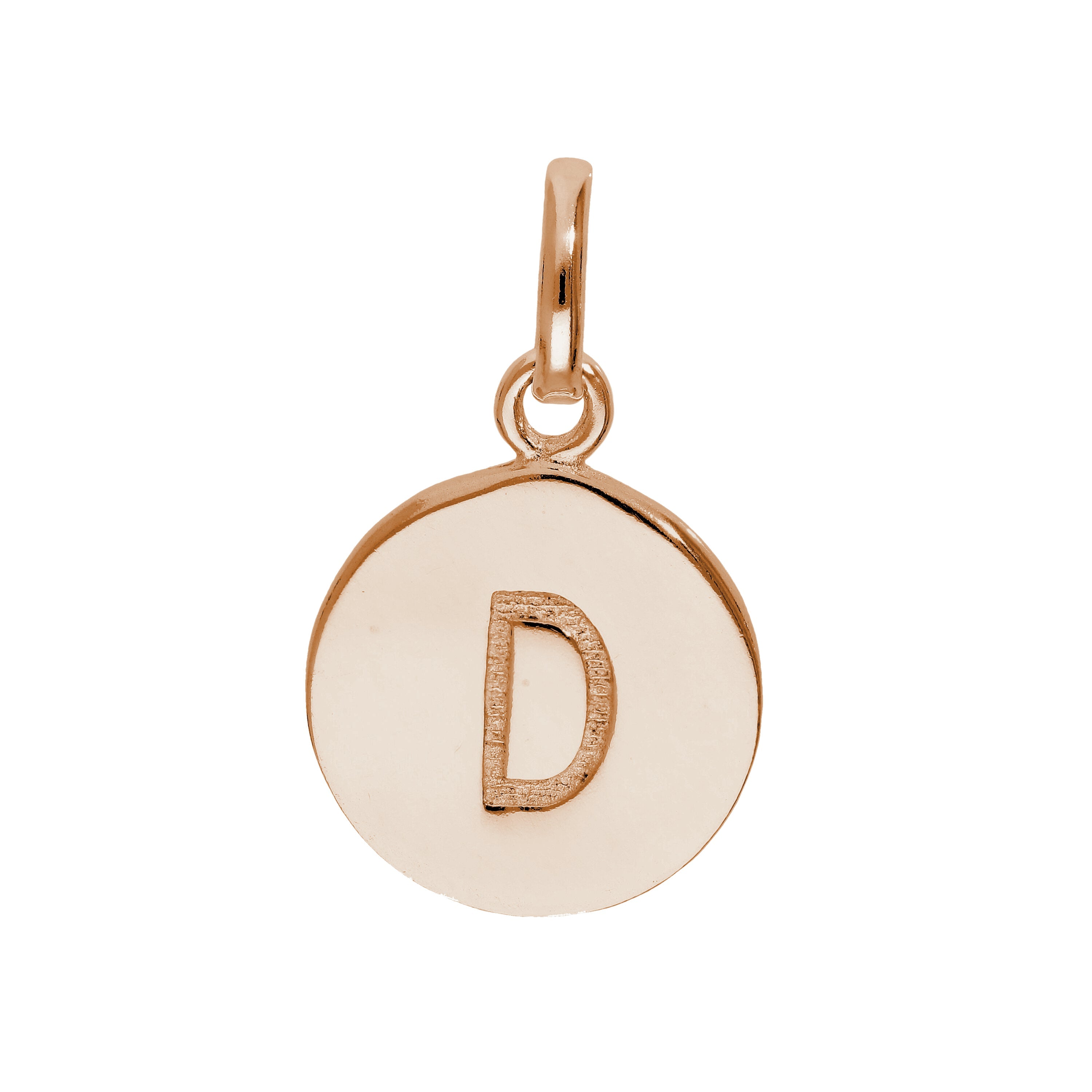 Rose Gold Plated Sterling Silver Engravable Letter A-Z Charm