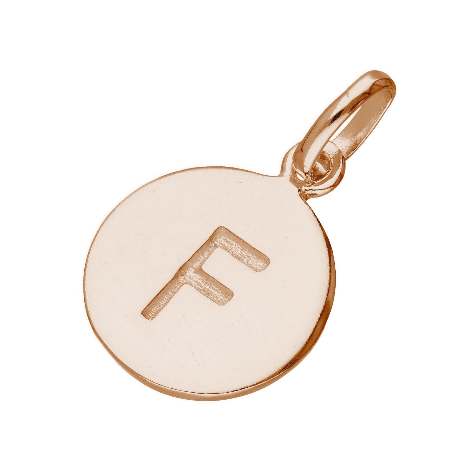 Rose Gold Plated Sterling Silver Engravable Letter A-Z Charm