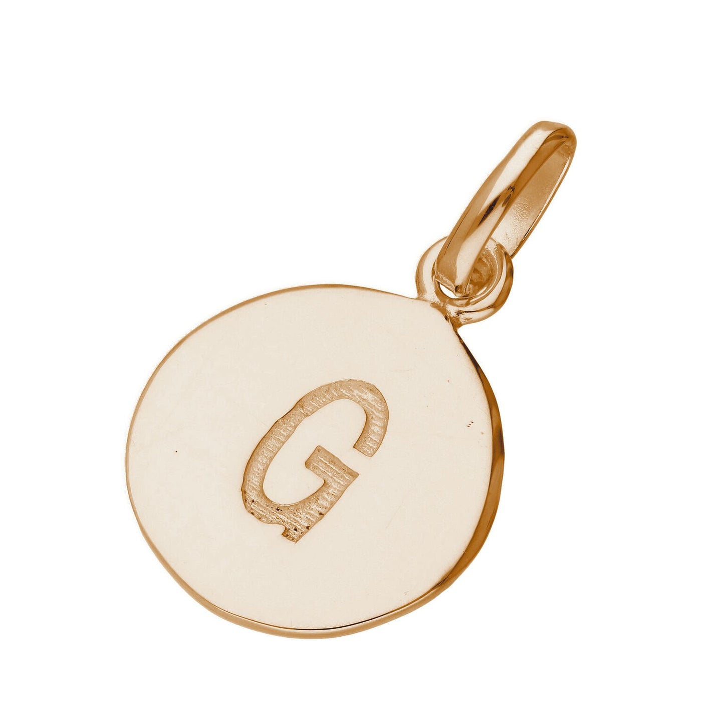 Rose Gold Plated Sterling Silver Engravable Letter A-Z Charm