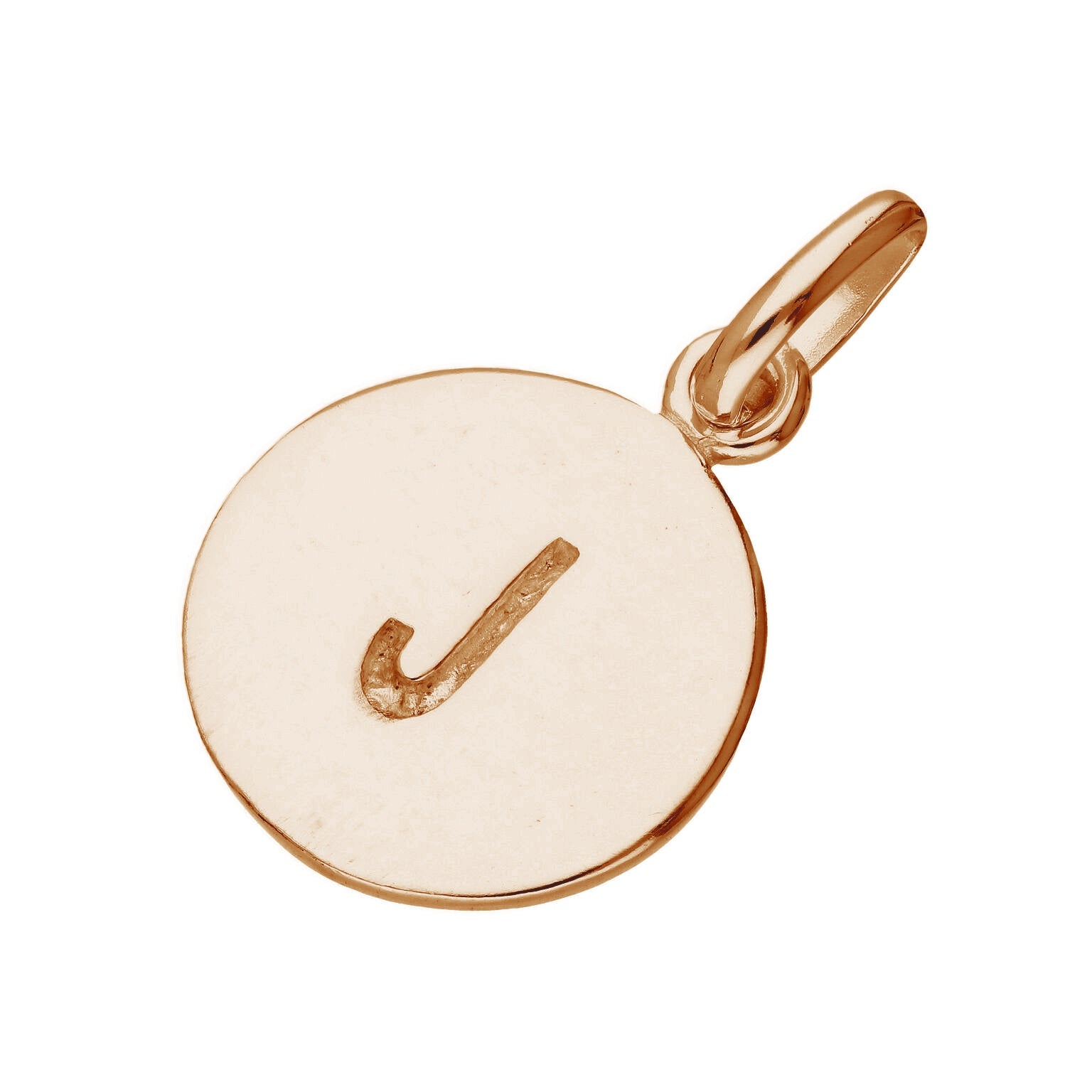Rose Gold Plated Sterling Silver Engravable Letter A-Z Charm