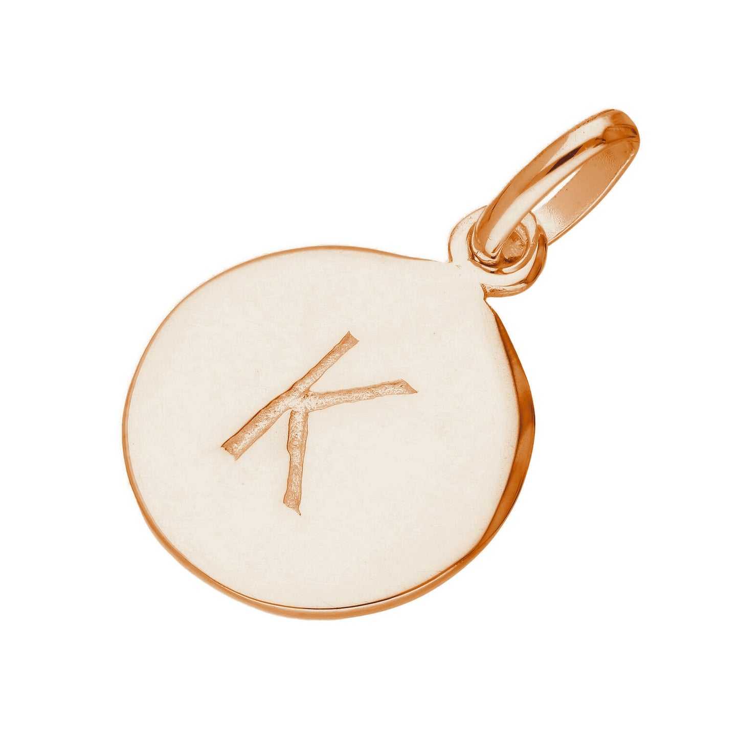 Rose Gold Plated Sterling Silver Engravable Letter A-Z Charm