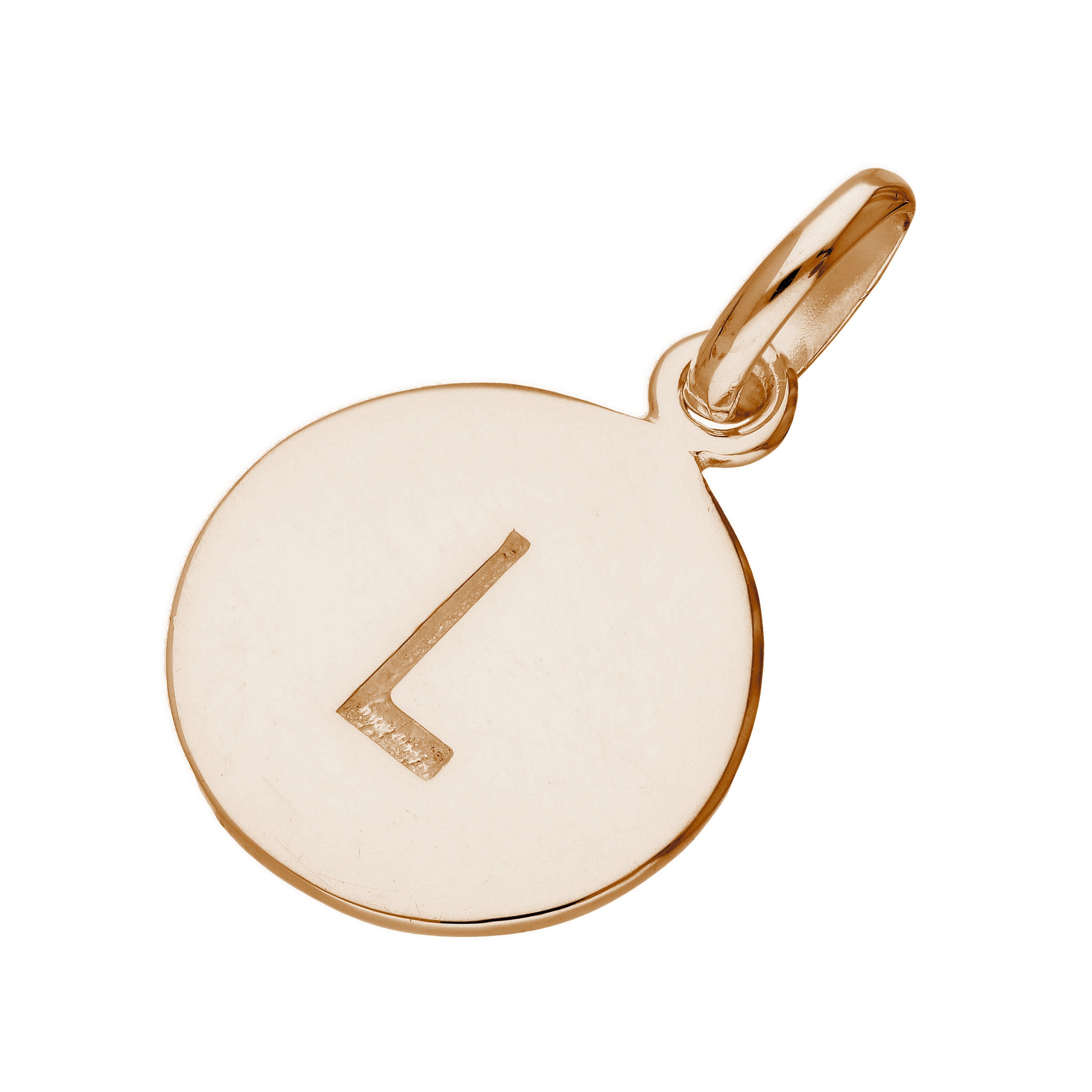 Rose Gold Plated Sterling Silver Engravable Letter A-Z Charm
