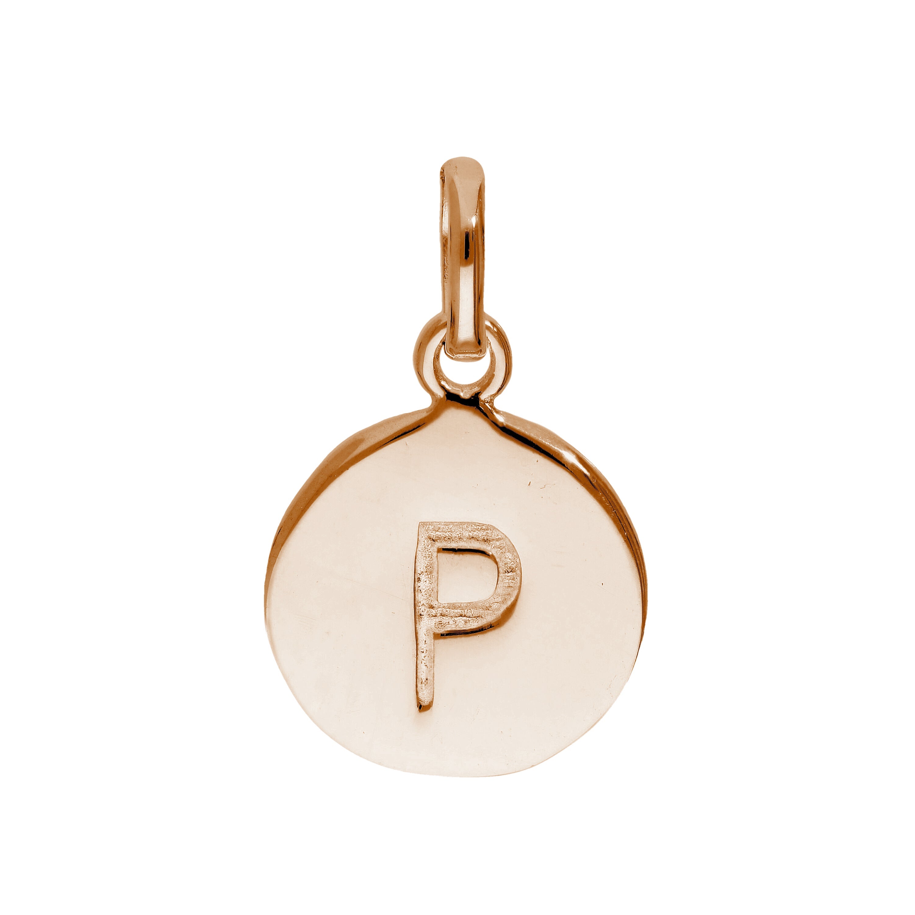 Rose Gold Plated Sterling Silver Engravable Letter A-Z Charm