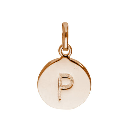 Rose Gold Plated Sterling Silver Engravable Letter A-Z Charm