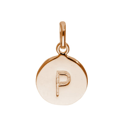 Rose Gold Plated Sterling Silver Engravable Letter A-Z Charm