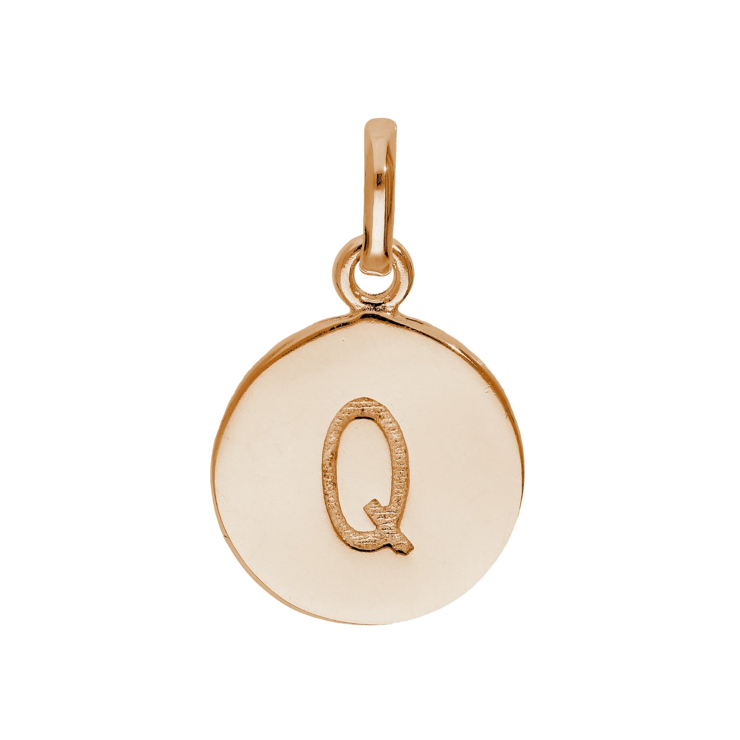 Rose Gold Plated Sterling Silver Engravable Letter A-Z Charm