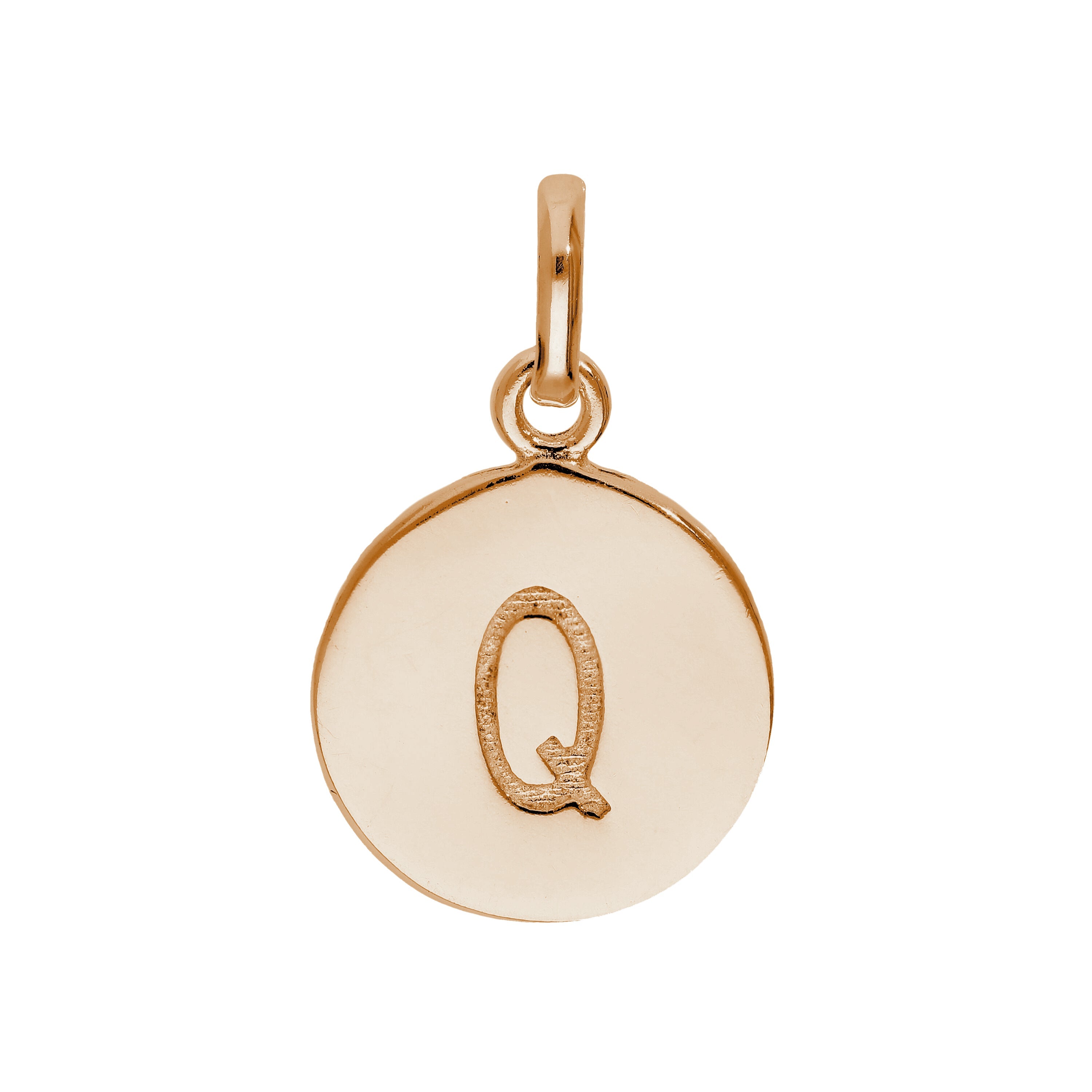 Rose Gold Plated Sterling Silver Engravable Letter A-Z Charm