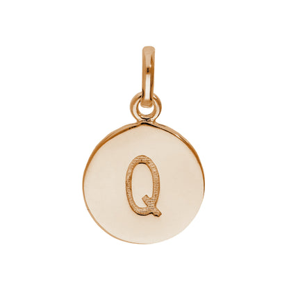 Rose Gold Plated Sterling Silver Engravable Letter A-Z Charm
