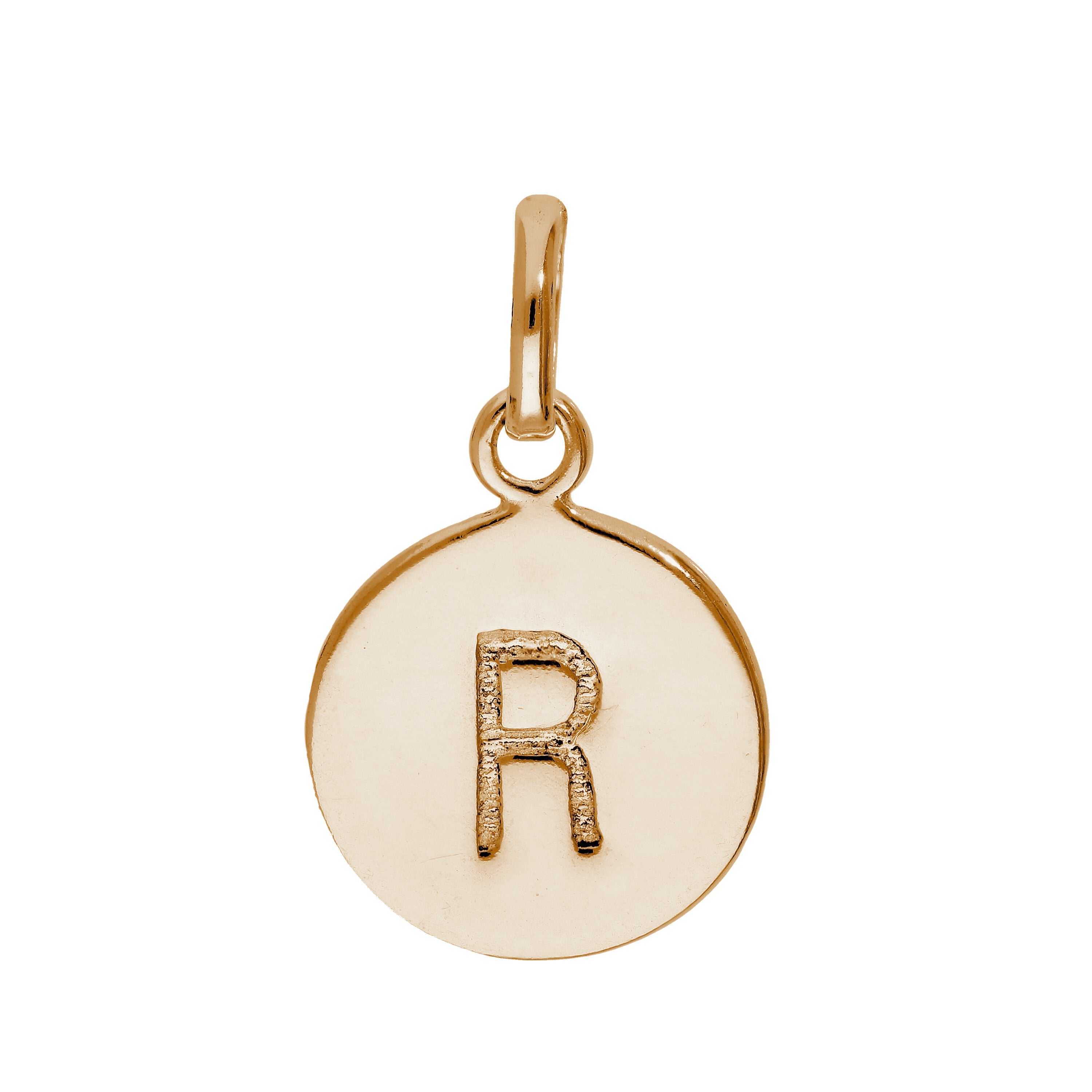 Rose Gold Plated Sterling Silver Engravable Letter A-Z Charm