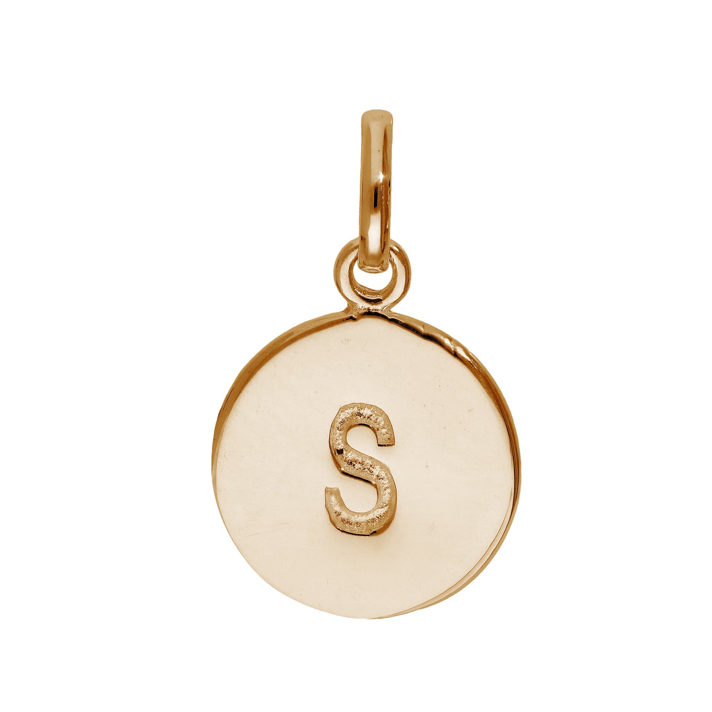 Rose Gold Plated Sterling Silver Engravable Letter A-Z Charm