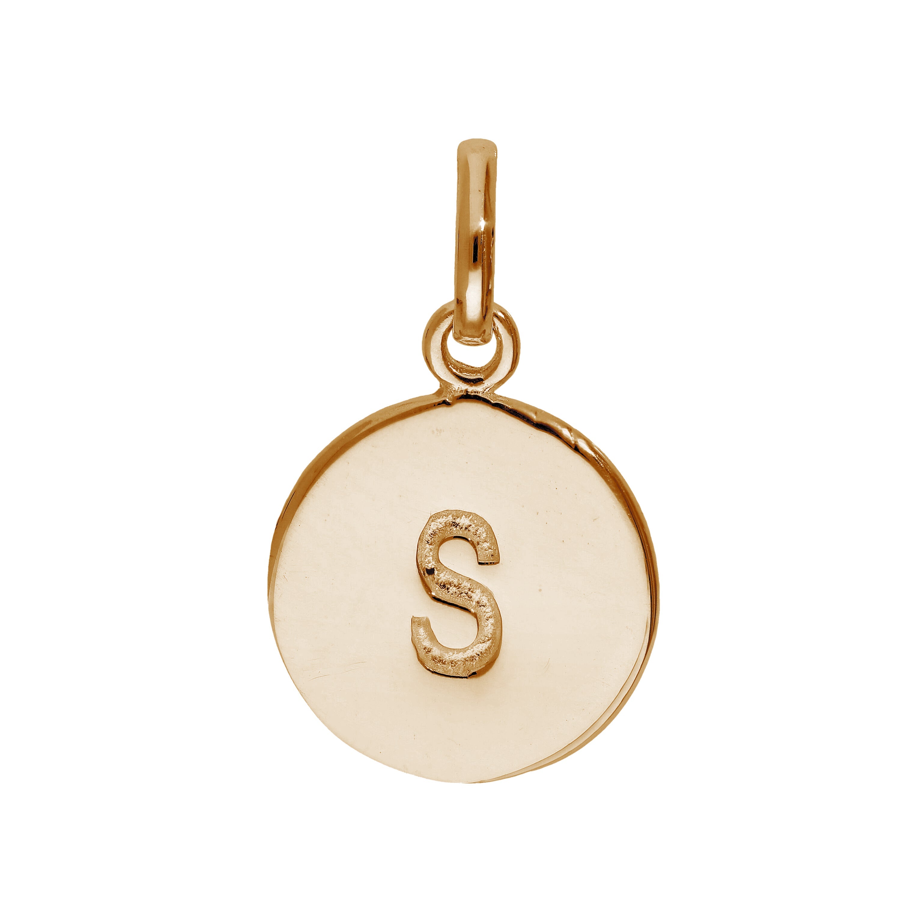 Rose Gold Plated Sterling Silver Engravable Letter A-Z Charm