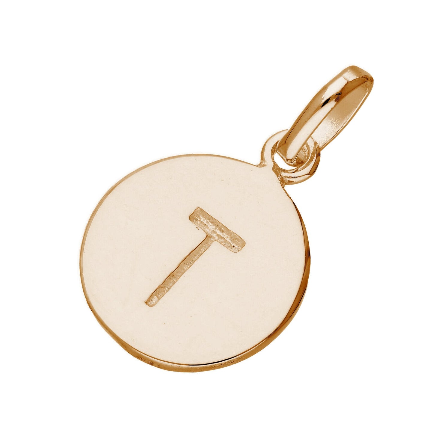Rose Gold Plated Sterling Silver Engravable Letter A-Z Charm