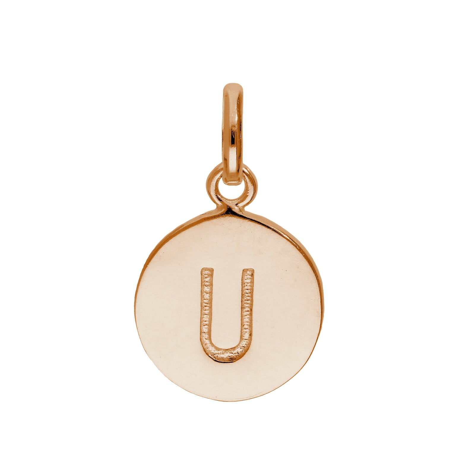 Rose Gold Plated Sterling Silver Engravable Letter A-Z Charm