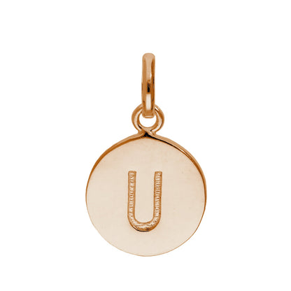 Rose Gold Plated Sterling Silver Engravable Letter A-Z Charm