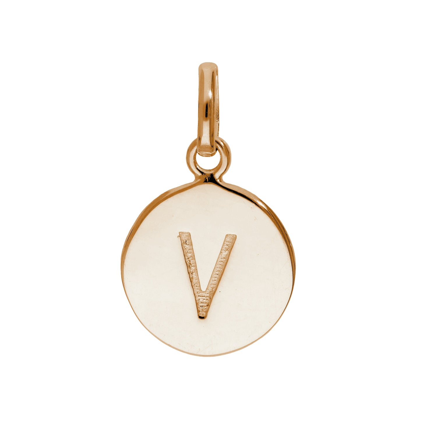 Rose Gold Plated Sterling Silver Engravable Letter A-Z Charm