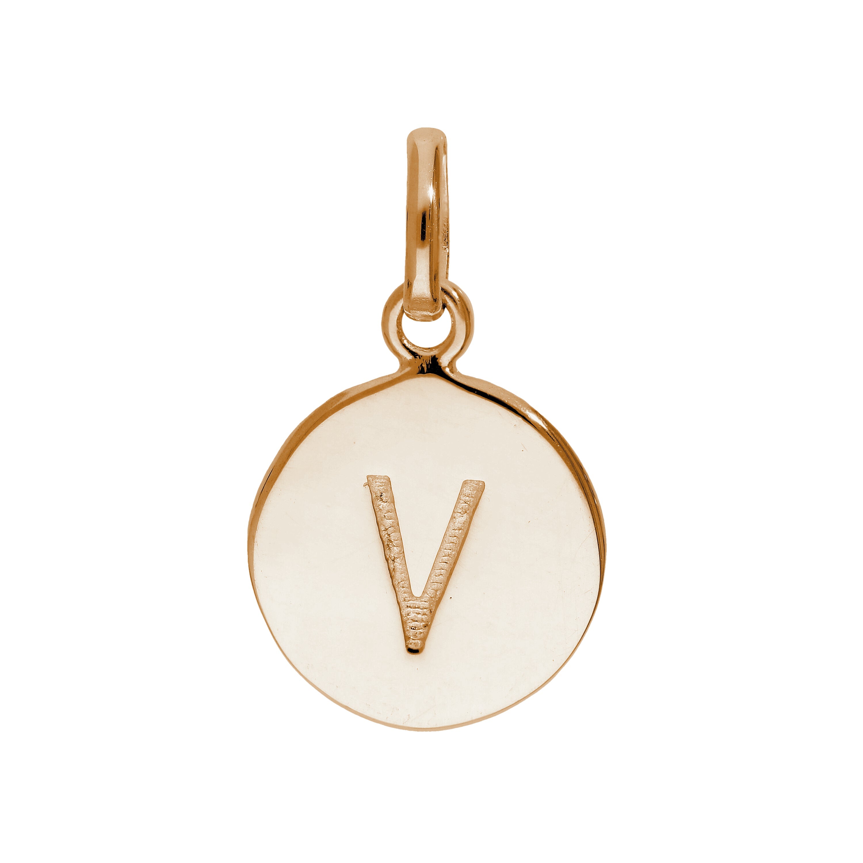 Rose Gold Plated Sterling Silver Engravable Letter A-Z Charm