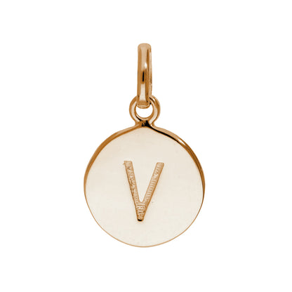 Rose Gold Plated Sterling Silver Engravable Letter A-Z Charm
