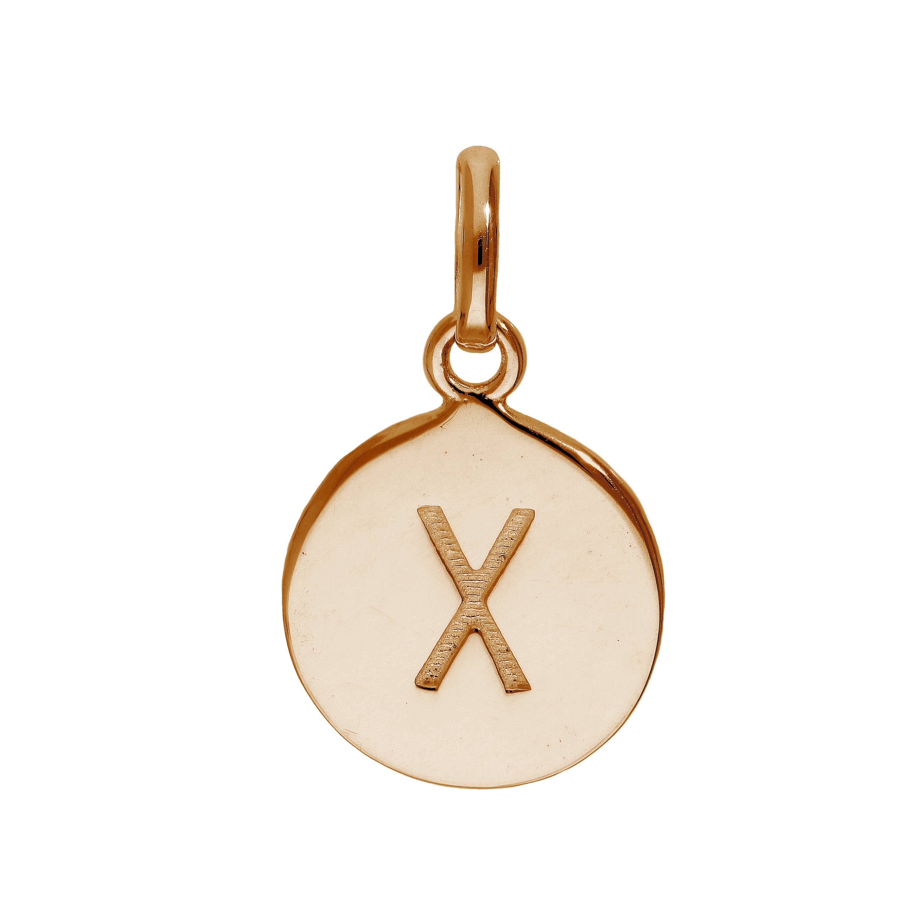 Rose Gold Plated Sterling Silver Engravable Letter A-Z Charm