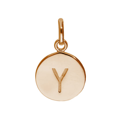 Rose Gold Plated Sterling Silver Engravable Letter A-Z Charm