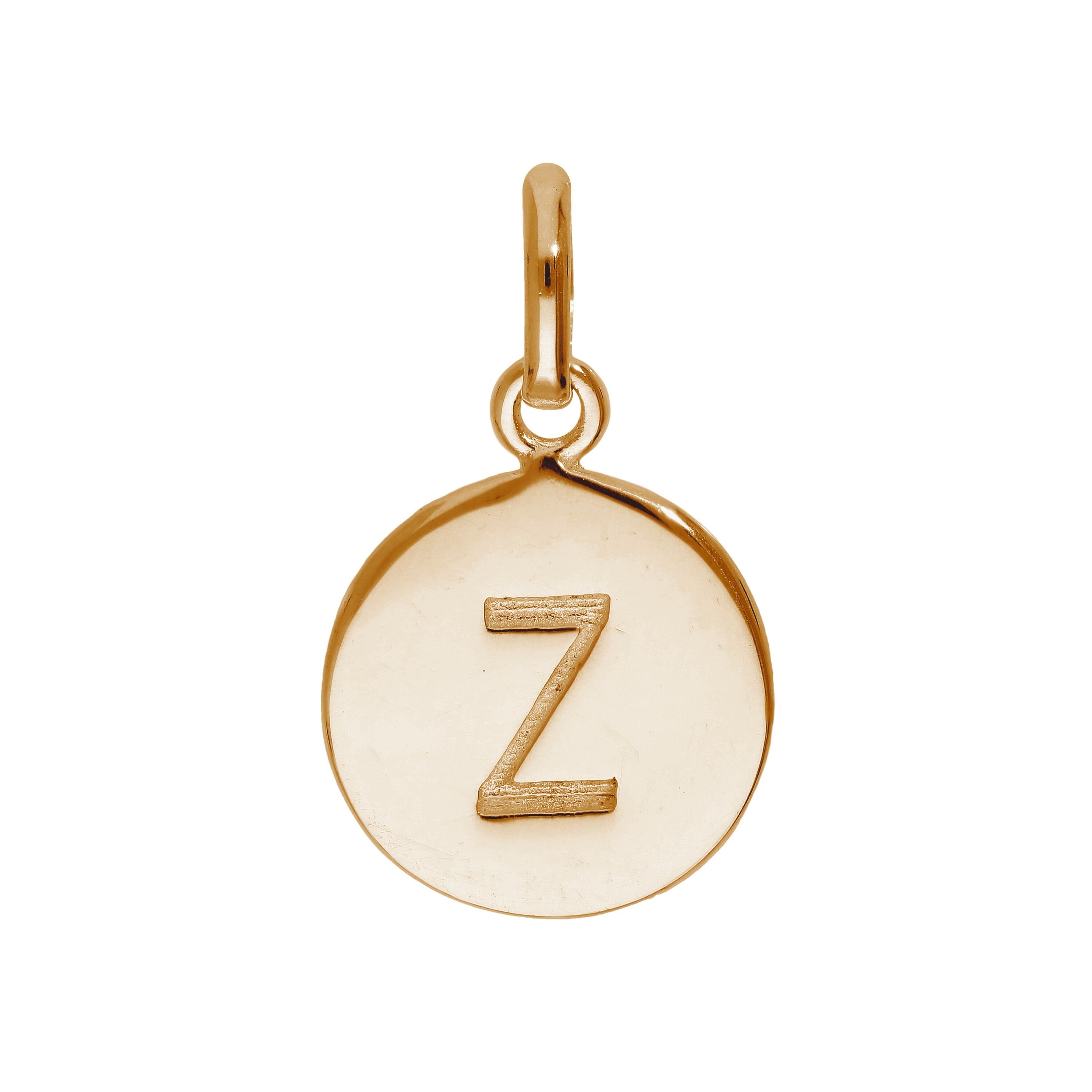 Rose Gold Plated Sterling Silver Engravable Letter A-Z Charm