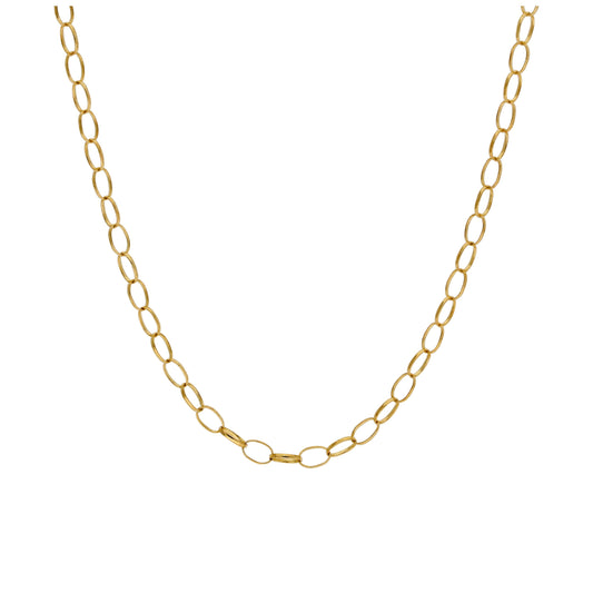 9 Karat Gold 2,65mm Oval Belcher Kette Halskette 45,5 - 56cm