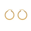 9ct Gold 10mm - 70mm Lightweight Hinged Hoop Earrings