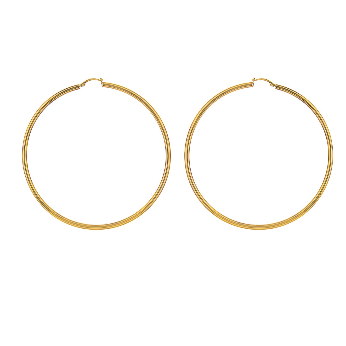 9ct Gold 10mm - 70mm Leichte Ohrringe mit Scharnieren