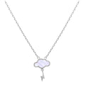 Sterling Silver Mother of Pearl Lightning Cloud Necklace