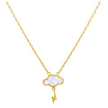 Gold Plated Sterling Silver Mother of Pearl Lightning Necklace
