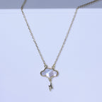 Gold Plated Sterling Silver Mother of Pearl Lightning Necklace