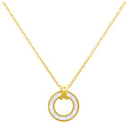 Gold Plated Sterling Silver Mother of Pearl Karma Necklace