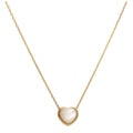 Gold Plated Sterling Silver Mother of Pearl Heart Necklace