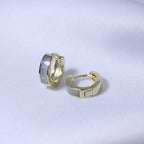 Gold Plated Sterling Silver 10mm Hinged Huggie Hoop Earrings