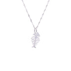 Sterling Silver Fish Bones Necklace 16 - 24 Inches