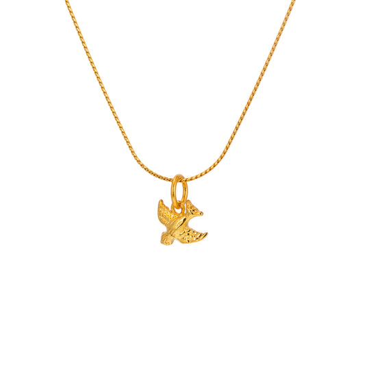 Gold Plated Silver Swift Bird Necklace 14 - 28 Inches